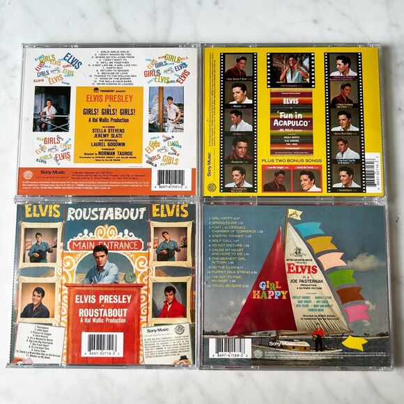 Elvis Presley 4 CDs Girls! Girls! Girls!-Fun in Acapulco-Roustabout-Girl Happy - Picture 3 of 7